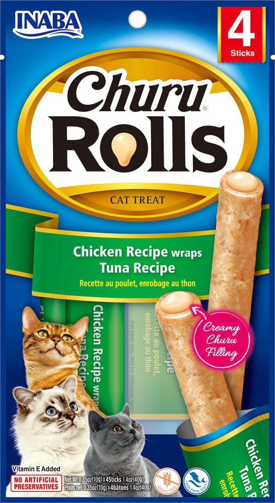INABA CAT CHURU ROLLS SNACK 4 PIEZAS (VERDE) CHICKEN RECIPE WRAPS TUNA RECIPE INABA CAT CHURU ROLLS SNACK 4 PIEZAS (VERDE) CHICKEN RECIPE WRAPS TUNA RECIPE