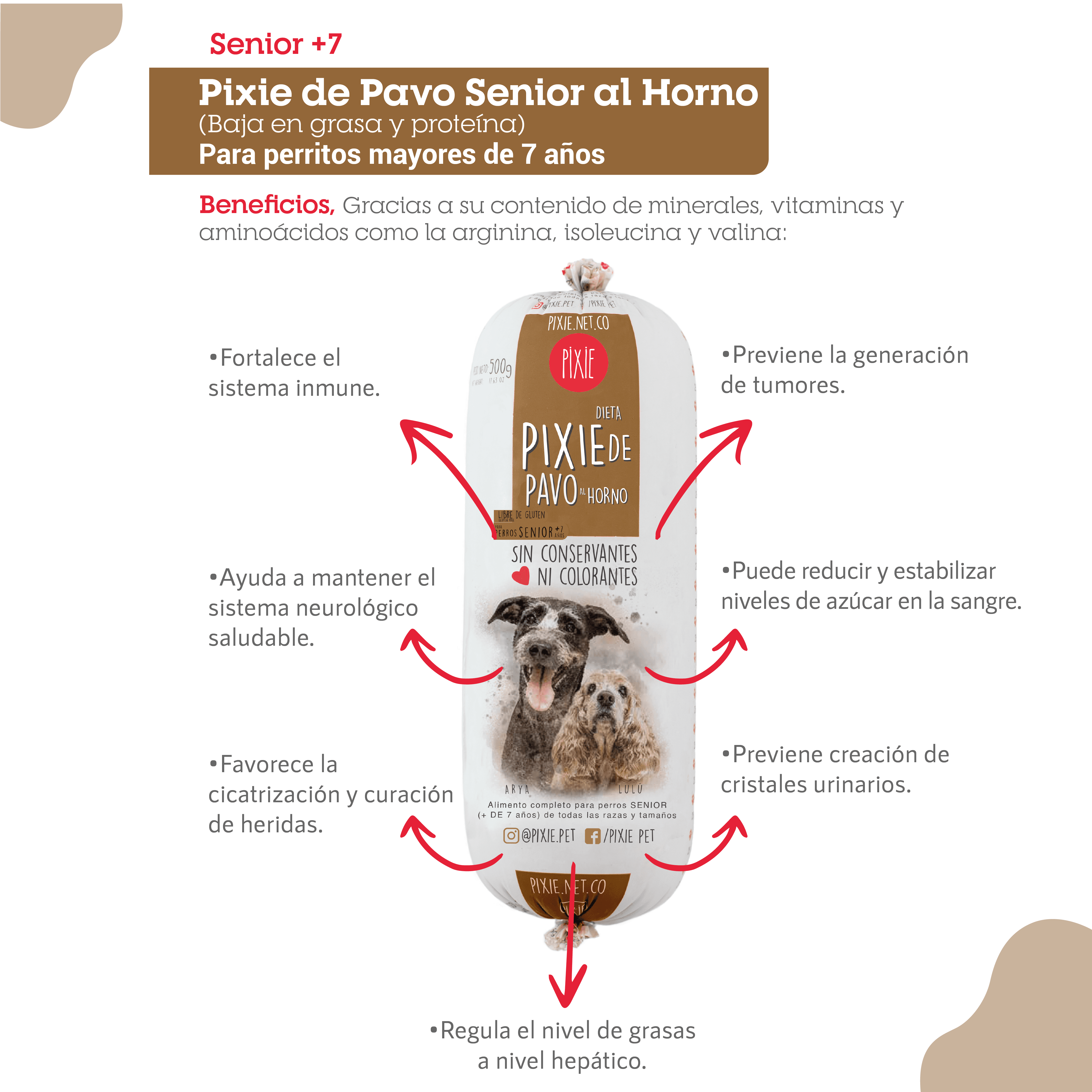 PIXIE DIETA PAVO AL HORNO PERRO SENIOR BAJO EN GRASA 2 PIXIE DIETA PAVO AL HORNO PERRO SENIOR BAJO EN GRASA 2