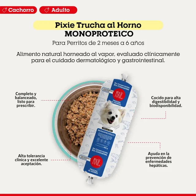 PIXIE DIETA MONOPROTEICA TRUCHA AL HORNO 3 PIXIE DIETA MONOPROTEICA TRUCHA AL HORNO 3